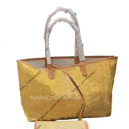 Luxurys Leather bags 3a designers womens handbag grey Mini PM GM Leather 2pcs Shopping Crossbody ladies woman bags purse