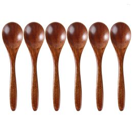 Spoons 6 Pcs Mini Ice Cream Spoon Kitchen Metering Measuring Teaspoon Coffee Wooden Scoop Japanese-style