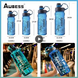 Water Bottles Litre Bottle Drinking Sports With Time Marker Plastic Jug Drinkware Outdoor Cup Fitness