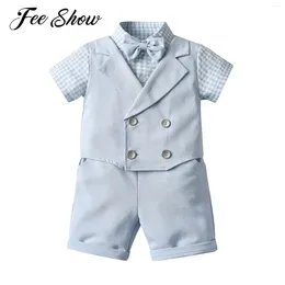 Clothing Sets 2Pcs Baby Boys Wedding Dress Suit Kids Gentleman Outfit Formal Suits Birthday Party Shower Christening Baptism Wear