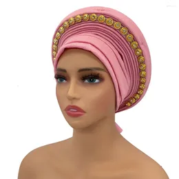 Ethnic Clothing Wedding Party Head Ties Female Wraps Already Made Autogele African Auto Gele Women's Turban Cap Nigeria Headtie