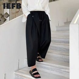 Pantaloni da uomo IEFB 2023 Nuova estate sciolta maschile a gambe giapponese Temperatura di moda Fashi