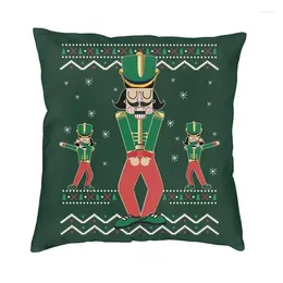 Pillow Christmas Nutcracker Case Decor Home Cartoon Gift Modern Cover Velvet Double Sided Print Pillowcase