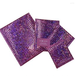 Gift Wrap 50pcs Pink Holographic Padded Bubble Mailer