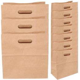 Gift Wrap 25Pcs Lunch Bags Kraft Brown Paper Pouch Bulk Disposable Storage Snack Bag For Kids Sandwich Bread Cookie Grocery Food