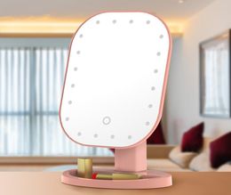 20 LED Touch Sn Makeup Mirror USB Lights Table Vanity Makeup Mirrors 180 Degree Rotation Cosmetic Folding Mirror 3style GGA31322267429