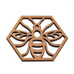 Table Mats 1PC Wooden Cutout Carving Creative Bee Hive Decoration Coasters Placemat Fun Combination DIY Holiday Decor Accessories Crafts