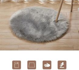 Carpets 50pcs Soft Artificial Sheepskin Rug Chair Cover Bedroom Mat Wool Warm Hairy Carpet Seat Textil Fur Are