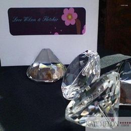 Party Favour 50PCS Heart Shape Crystal Place Card Holder Diamond Table Wedding Decoration Supplies Drop