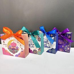 Gift Wrap 10Pcs Eid Mubarak Paper Packaging Box Middle East Holiday Candy Colourful Al Adha Goodie Supply