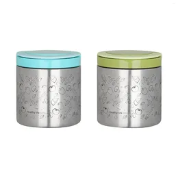 Dinnerware Insulated Lunch Container Soup Gruel Thermal Jar Portable Metal Box With Lid For Office Freezer Work Outdoor Picnic