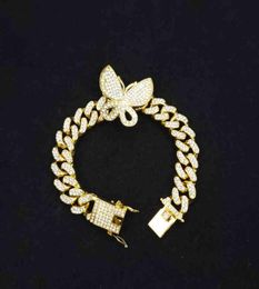 Jewellery fashion inlaid Bracelet smart big butterfly Cuba inlaid diamond bracelet17522609585341