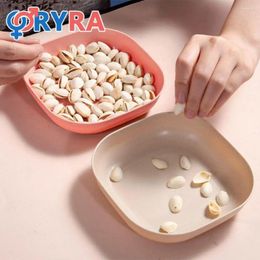 Plates Cake Plate Household Wheat Straw Material Solid Colour Eco-friendly Wholesale Dinnerware Plastic Seasoning
