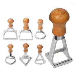 Baking Tools Dumpling Mould Press Wooden Handle Kitchen Tool Cookie Cutter Cake Portable Pastry Stamps Accessories