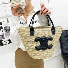 Beach Bag Casual Rattan Large Capacity Designer Totes Wicker Woven Straw Women Handbags Panier Palm Leaves Lady Shoulder Crossbody