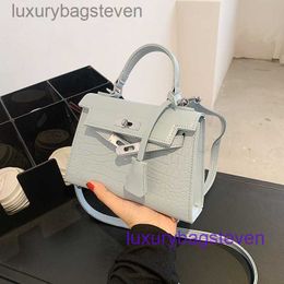 Counter Original 1:1 Hremms Kelyys Tote Bags Stone Pattern Womens Bag 2024 New Second Generation Mini Handbag Fashionable One Should with Real Logo