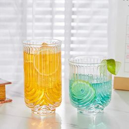 Wine Glasses 1pc 370ml 410ml Vintage Glass Juice Cup For Glassware Whiskey Cocktail Drinking Ice Latte Coffee Mug