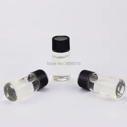 Storage Bottles 3ml Mini Clear Glass Essential Oil Bottle Orifice Reducer Cap Small Vials With Hole Insert F612