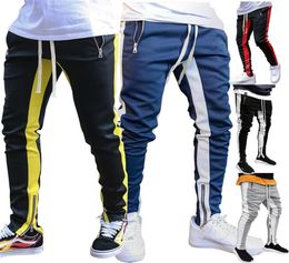 Striped Gym Sport Jogging Pants Men Joggers Sports Tights Trousers Outdoor Bodybuilding Sweatpants Gyms Running Pants Men Wear T204186990