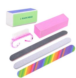 Belen Set Nail Manicure Kit Nail Files Brush Durable Buffing Grit Sand Fing Art Accessories Sanding File UV Gel Polish Tools8238113