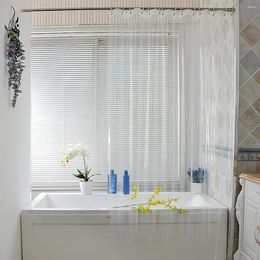 Shower Curtains 180cm Clear Curtain PEVA Transparent Waterproof Bathroom With 12Pcs Hooks Home Bath Mildew