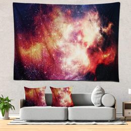 Tapestries Fiery Red Nebula Tapestry Wall Hanging Decor Tapestires Home Decoration Polyester Coverd Dust Cover Up The Ugly Cloth