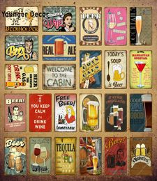 Welcom To The Cabin Decor Drink Beers Wine Cocktail Plaque Vintage Metal Poster Tin Signs Pub Bar Casino Wall Decoration YI1572020796