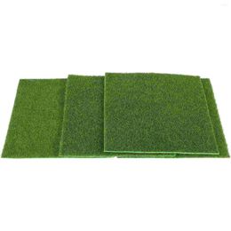 Carpets 4pcs Life-like Fairy Artificial Plants Miniature Ornament Garden Mini House Craft Pot 15 X 15CM (Green)