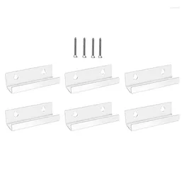 Tapestries Record Shelf Wall Mount 6 Pack 4 INCH Clear Acrylic Holder Display Floating For Bathroom Bedroom Durable