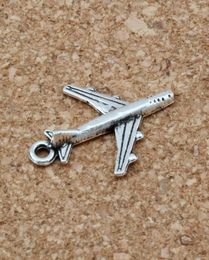 Alloy Aeroplane Charms Pendants For Jewellery Making Bracelet Necklace DIY Accessories 16x22mm Antique Silver 200Pcs A1158937022