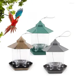 Other Bird Supplies Pigeons Parrots Hangable Feeder Plastic Water Feeding Set Transparently Easily To Use Outdoor Tool