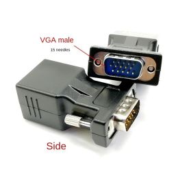 2024 15pin VGA Female To RJ-45 Female Connector Card VGA RGB HDB Extender To LAN CAT5 CAT6 RJ45 Network Ethernet Cable Adapter for VGA
