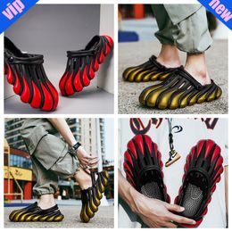 Painted Five Claw Golden Dragon EVA Hole Shoes with a Feet Feeling Thick Sole Sandals Shoes Wrap Breathable Slippers 40-45 soft sneaker sports trend fashion white