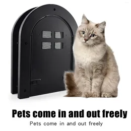 Cat Carriers 1pc Abs Plastic Pet Dog Screen Door Free Entry Magnetic With Window Accessories For Wooden 24x4x29cm Flap