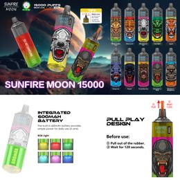 2024 New Sunfire Disposable Vape Pen 15000 Puff Wape E Cigarette Prefilled Vape Vaporizer 15000 Puffbar 10000 12000 10K 12K 15K Puff Atomizer E Hookah Charger Puff Bar