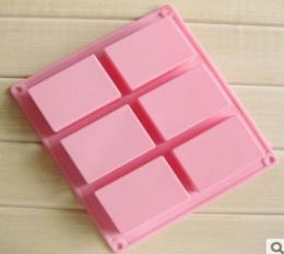 DIY square Silicone mold Soap Baking Mold Cake Pan Molds Handmade Biscuit mould 6 cavities3018706