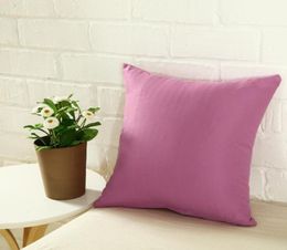 40 40CM Home Sofa Throw Pillowcase Pure Colour Polyester White Pillow Cover Cushion Cover Decor Pillow Case Blank christmas Decor3671969