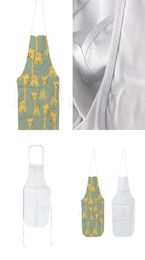 Kitchen Aprons Sublimation Blanks DIY Oil Proof Antifouling White Canvas Uniform Scarf 70x48 CM Printing Women Men New Arrival 89e1682637