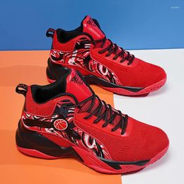 Basketball Shoes Sports For Men's Breathable And Non Slip Outdoor Gym Training High Top Basketbal