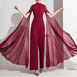 2019 New Women Jumpsuit With Long Sleeves Evening Dresses High Neck Elegant Prom Evening Dress Party Zuhair Murad Dress Vestidos Festa 2118