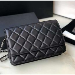 Woman Designer Mini Black Classic Flap Bag Lady Shoulder Handle Leather Diamond Lattice s Top Qualitywoman Handbag Cc Purse Chain Bags