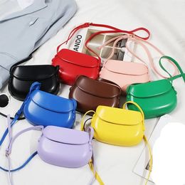 PU Leather Women Crossbody Bag Fashion Luxury Purse Sling Bags Saddle Shoulder Bag Candy Color Girl Messenger Bags 240510