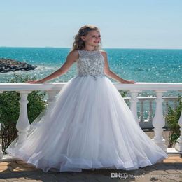 Lovely Ball Gown Flower Girl Dresses Lace Appliques Girls Pageant Birthday Dress Custom Made Kids Formal Dress 288k