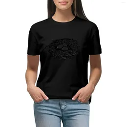 Women's Polos Bird Nest T-shirt Graphics Aesthetic Clothing Plus Size Tops T Shirt For Women