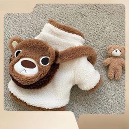 Dog Apparel Pet Clothing Small Plush Two Legged Autumn And Winter Warm Cute Puppy