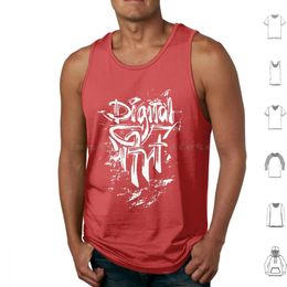 bet Printing Digital Art Tank Top Sleeveless Letter Graffiti Calligraphy Cool 240511