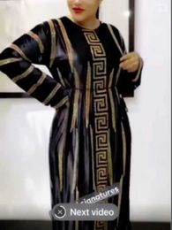 Ethnic Clothing African dress for women big garish mesh ruffled slve gown African dress African dress Diamond party dress + matching belt T240510