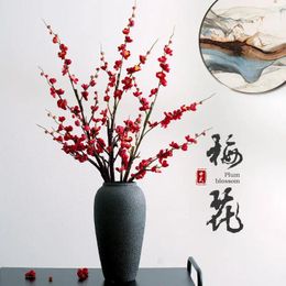 Decorative Flowers Chinese Style Plum Blossom Simulation Flower Living Room Artificial Ornaments Waxberry Decorations Floral Arrangements