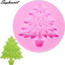 Baking Moulds Sophronia1pcs Christmas Tree UV Resin Silicone Mold Flowers Charms Pendant For DIY Making Jewelry M692