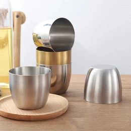 Cups Saucers 240ML Stainless Steel Unbreakable Premium Metal Drinking Beer Coffee Tea For Home Outdoor Activities BPA Free Healthy